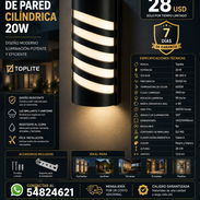 LÁMPARA DE PARED CILÍNDRICA 20W Nuevas en caja - Img 56478341