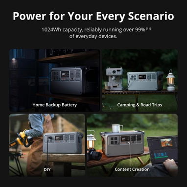 DJI Power 1000 V2. Estación de Energía Portátil 1024Wh LFP, 2600W. - 5/5