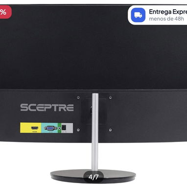Monitor Curvo Sceptre 24" Full HD 75Hz - HDMI y VGA, Altavoces Integrados, Diseño VESA (C248W-1920RN) - 4/5