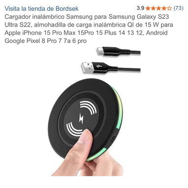 CARGADOR INALÁMBRICO CARGA RÁPIDA DE PLATO - Img 124275768