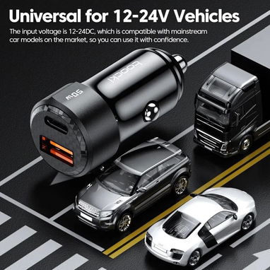 Toocki – Cargador de coche 50W doble puerto USB A + Tipo C, entrega de Factura y Propiedad. Variedad ...... - Img 112368873