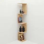 Mueble Esquinero zigzag de Madera Natural - Img 57590381