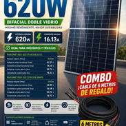 COMBO DE PANEL SOLAR BIFACIAL 620W Mot emp - Img 56608966