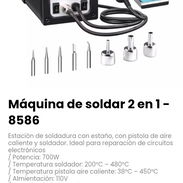 Máquina de soldar 2 en 1 - 8586. stación de soldadura con estaño, con pistola de aire caliente y soldador - Img 53473275