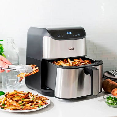 🍟 Freidora De Aire Bella PRO 6QT Acero Inoxidable Con Pantalla Táctil, Canasta Extraíble 🧼 Envío* + Garantía** - Img 97713938
