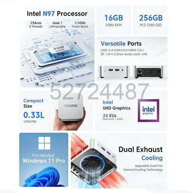 ✅✅52724487 - Mini PC Acemagik Vista-Mini V1, 12da Generación, Intel N95 @3.4Ghz, 16Gb DDR4, 256Gb SSD M.2✅✅ - Img 115886549