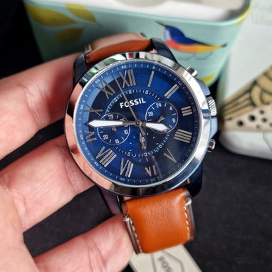 Reloj FOSSIL plataforma GRANT cronógrafo MOD. FS5151 cuarzo japonés caja: 44mm y manillas cuero legítimo, NUEVO EN CAJA. - Img 111402188