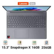 💻 Lenovo IdeaPad Slim 3x – Copilot+ PC / 15.3" Táctil / Snapdragon X / 16GB RAM / 256GB SSD / Luna Gris - Img 56740430