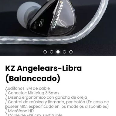 KZ Angelears-Libra (Balanceado) Audífonos IEM de cable - Img 122430900