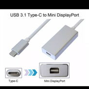 Tipo c a minidisplayport + Adaptador tipo c a mini displayport -cable tipo c a mini displayport- adaptador tipo c a mini - Img 45260451