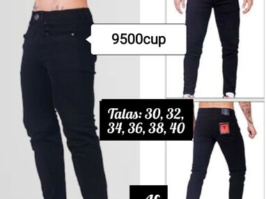 Lindos pantalones elastizados de mezclilla para hombres - Img 64364240