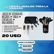 Vista 1 de JUEGO DE UTENSILIOS DE COCINA DE 12 PIEZAS NEGROS+SET DE COCINA MULTIFUNCIONAL DE TABLA + CUCHILLO + RALLADO - Img 56545933