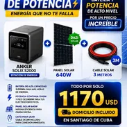 Kit de generador eléctrico con paneles solares - Img 57103130