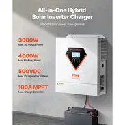 MENSAJERÍA INCLUIDA Inversor de Corriente Híbrido 3000W - 6000W | 24V a 120V | VEVOR Convertidor de Corriente - Img 55728041