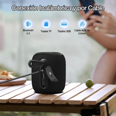 1Hora - Bocina Bluetooth portátil BOC243 🌐 Colores ❤️🖤 - Img 127563677