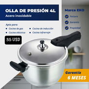 🍲 OLLAS DE PRESIÓN DE ACERO INOXIDABLE 🔴 EKO 🍳 PARA TODO TIPO DE COCINA 🆗 4 LITROS 💲 35 USD - Img 54959661