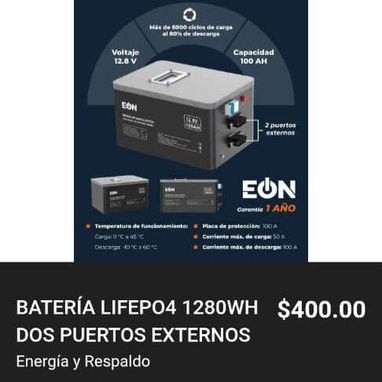 Estación de energía marca Eón 1280Wh/1000W ( expandible) - 2/2
