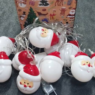 Guirnaldas de 2.50 metros. Son de colores y las luces tienen figura de papá Noel - 2/4