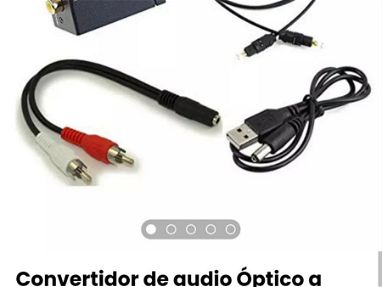 Convertidor de audio ÓPTICO a RCA/ Adaptador de audio RCA para optico/ audio óptico digital audio RCA/ Audio óptico- RCA - Img main-image