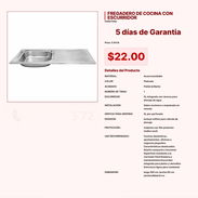 FREGADERO DE COCINA CON ESCURRIDOR VPT#-0136 - Img 55220157