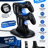 🔥 BASE DE CARGA PARA 2 MANDOS PS4 — NUEVA 🔥 🎮 Mantén tus mandos siempre cargados, organizados y listos para jugar. ✅ - Img 57483515