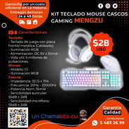 ⌨️ TU KIT GAMING ⌨️ COMBO DE CASCOS TECLADO Y MOUSE GAMING MENGZU. TLF 54833699 - Img 52478518