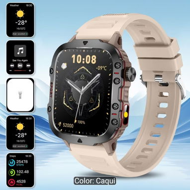 Reloj deportivo inteligente: llamadas inalámbricas y reproducción de música, seguimiento de pasos - Img 123133346