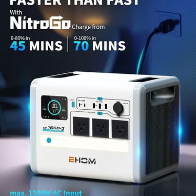 Estación de Energía EHOM (1650W/1024Wh) - 2/9