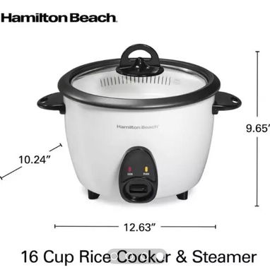 Arrocera 16 tazas - Hamilton Beach//Hamilton Beach - 37516// Incluye espátula, medidor y cesta para cocinar//Nueva - Img 115060441