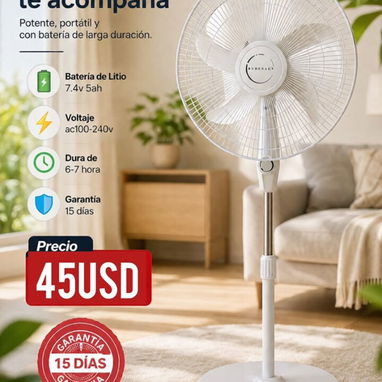 Ventilador de pedestal recargable - 3/3