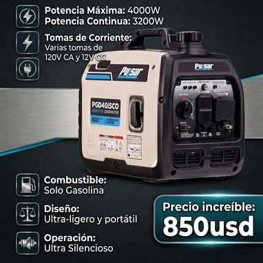 Plantas de gasolina y gas marca Pulsar /Champion /Westinghouse /DuroStar /PowerSmart /Genmax /Ipower /Generac /Erayak - Img 125156051