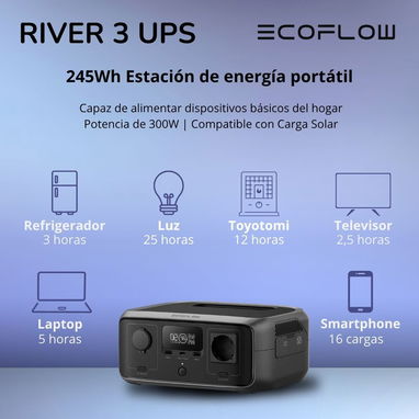 EcoFlow River 3 | Garantía y Mensajería INCLUIDAS | Estación de Energía Portátil 300W-600W - Img 122456616