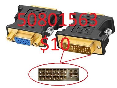Adaptadores (DP-HDMI, DVI 24+5-VGA, DVI 24+1-VGA) - Img 65519667