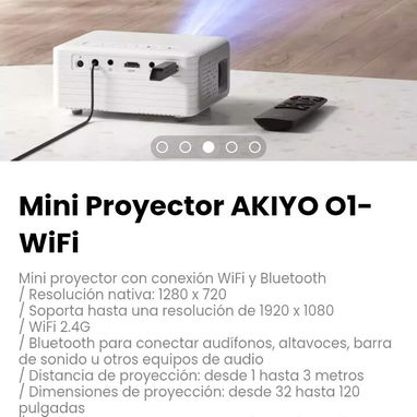 Mini Proyector AKIYO O1-WiFi. Compatible con Fire TV Stick y Chromcast - Img 113470577