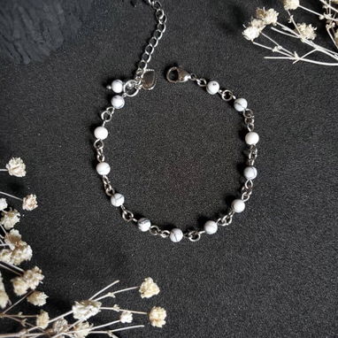 Colección de Manillas Éters*_ *Materiales:* Acero inoxidable + Piedras Naturales - 6/8