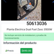 Planta eléctrica de gasolina y gas 3500 w - Img 56338925