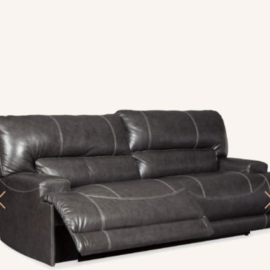 Sofá reclinable de 3 plazas con portabaso - Img 121260750