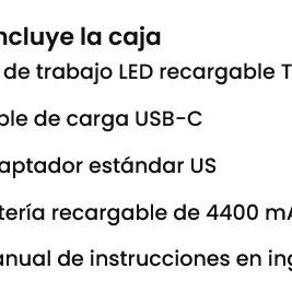 Lámpara recargable LED Tresda de 30 W con base magnética LEDWL013 🌐 $54.87 - 4/4