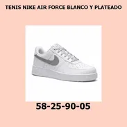 TENIS NIKE AIR FORCE BLANCO Y PLATEADO - Img 55729465