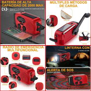 ‼️‼️‼️Radio portátil recargable con panel solar y linterna, cargador extra dinamo/53317139/Vedado‼️‼️‼️ - Img 52512667