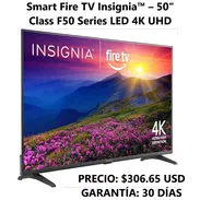 Smart Fire TV Insignia™ – 50" Class F50 Series LED 4K UHD, ENTREGA DE FACTURA, VARIEDAD DE TV EN MUY BUENOS PRECIOS - Img 56886485