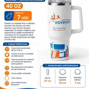 VASO TÉRMICO CON ASA Y TAPA ESTILO STANLEY – 40 OZ - Img 56266354
