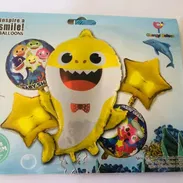 Set 5 Globos Baby Shark M4 - Img 57759794