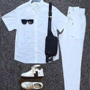 Camisa blanca de lino, camisa verde de lino , camisa azul de lino , camisa negra de lino - Img 50677923
