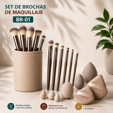 Juego de brochas de maquillaje - 4/5
