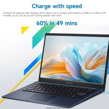 Laptop ASUS 14" Core i5 (12/256GB)//Ideal para estudio, trabajos complejos y entretenimiento//Con Garantía//Nueva - Img 107405495