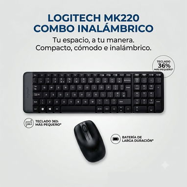 Teclado y Mouse Inalámbrico Logitech MK220 (Combo) - 2/2