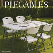 Conjunto de Mesa con sillas plegables 250 usd se vende también x separado - Img 55861886