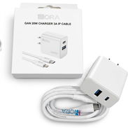 Cargador de Iphone 20w Carga Rapida Doble puerto original 1Hora 6000 mn - Img 58421877