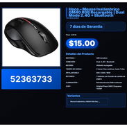 Hoco – Mouse Inalámbrico GM40 RGB Recargable | Dual Mode 2.4G + Bluetooth . - Img 57513330